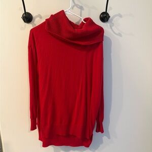 LOFT Vibrant Red Turtleneck Sweater